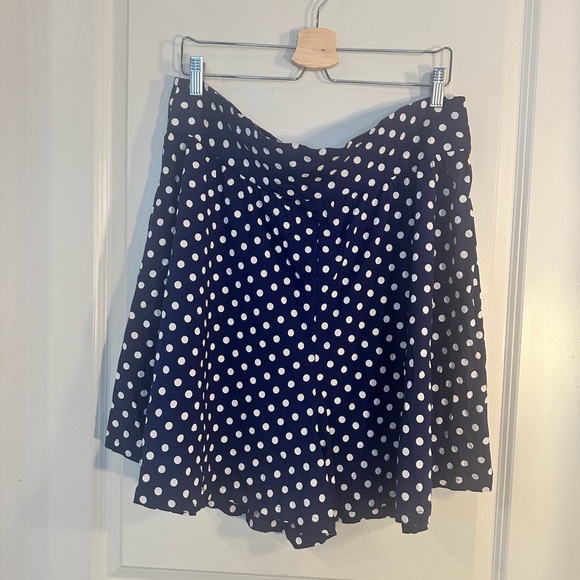 Trashy Diva by Candice Gwynn Blue & White Polka Dot High Waist Retro Shorts, 20 - Picture 7 of 7